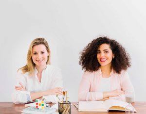 women studying looking camera ok JPL ()
